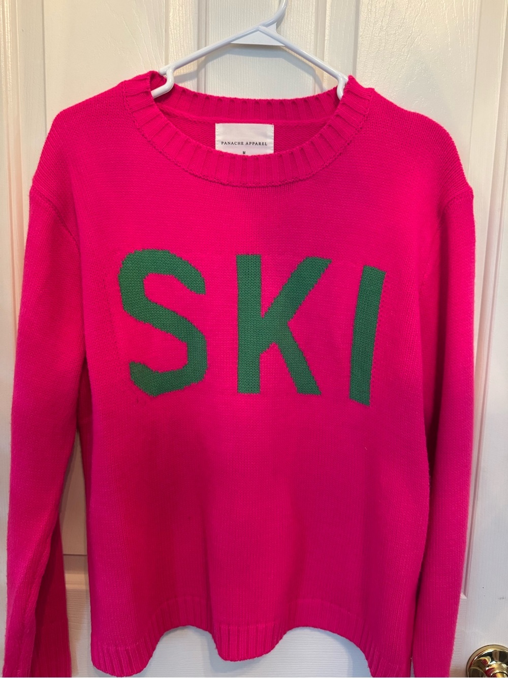 Women's Hot Pink 'SKI' Crewneck Sweater